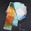 Oil painting style double-sided small silk scarf, Van Gogh sunflower, versatile women's decoration, texture twill hair band, narrow and long ribbon details Picture